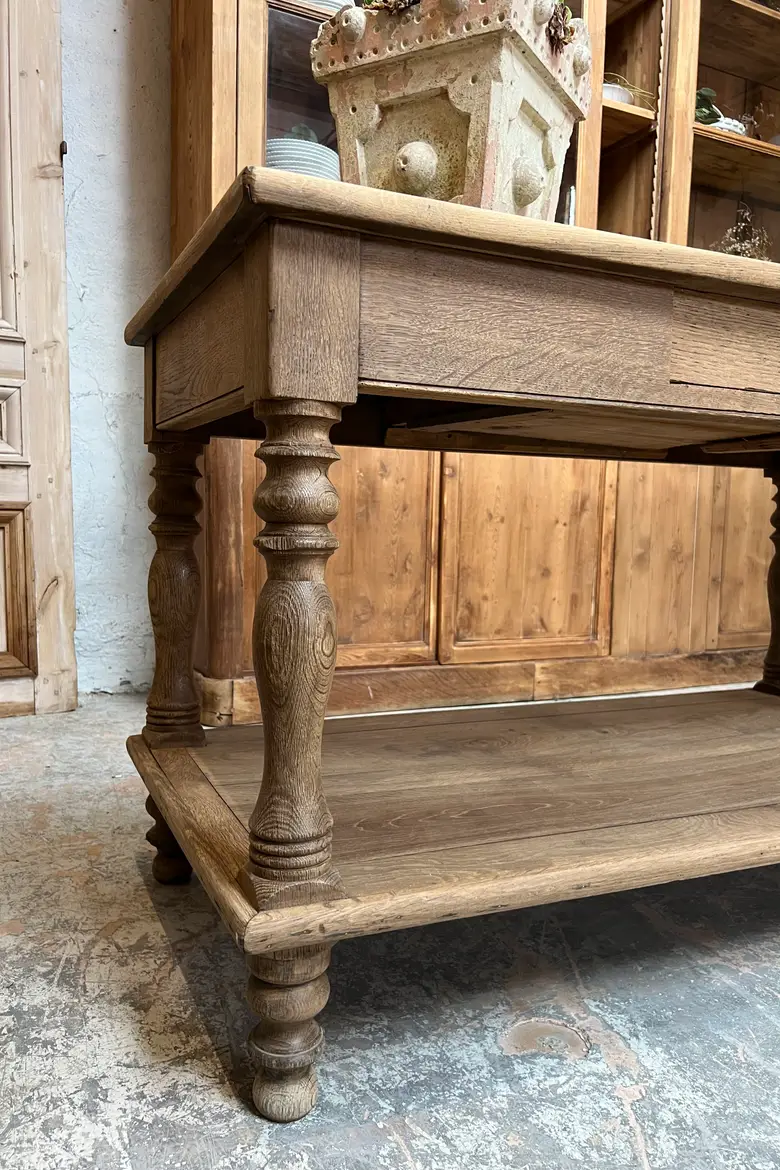 Grande table de drapier en chêne