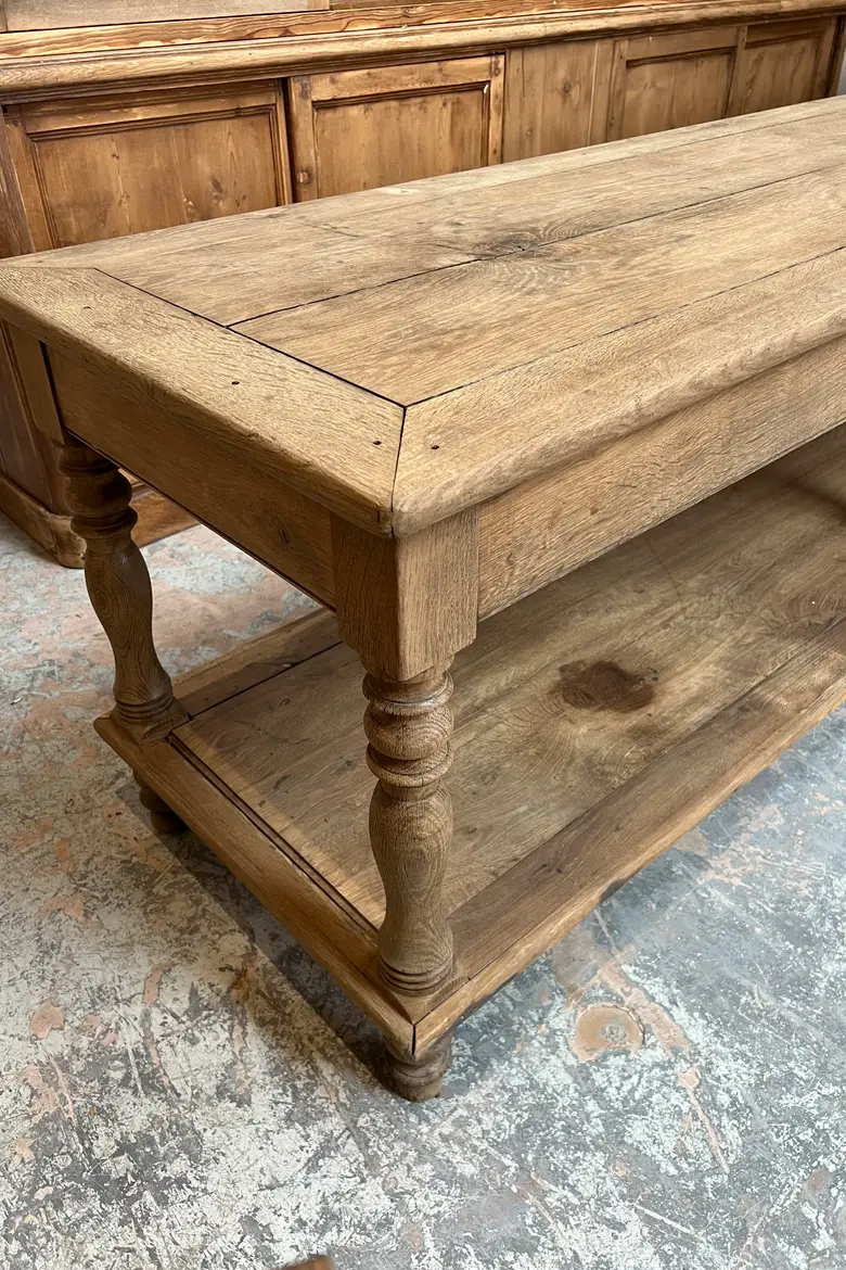Grande table de drapier en chêne