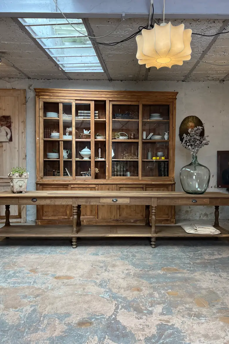 Grande table de drapier en chêne