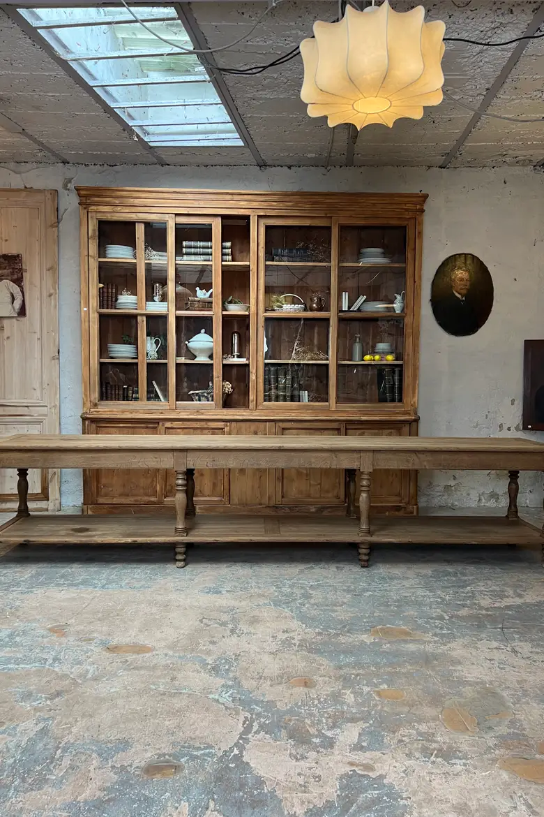 Grande table de drapier en chêne