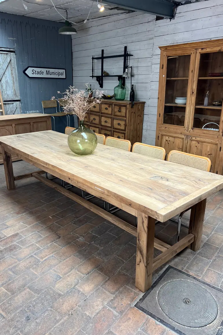 Grande table de ferme en chêne