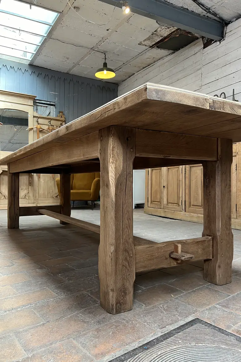 Grande table de ferme en chêne