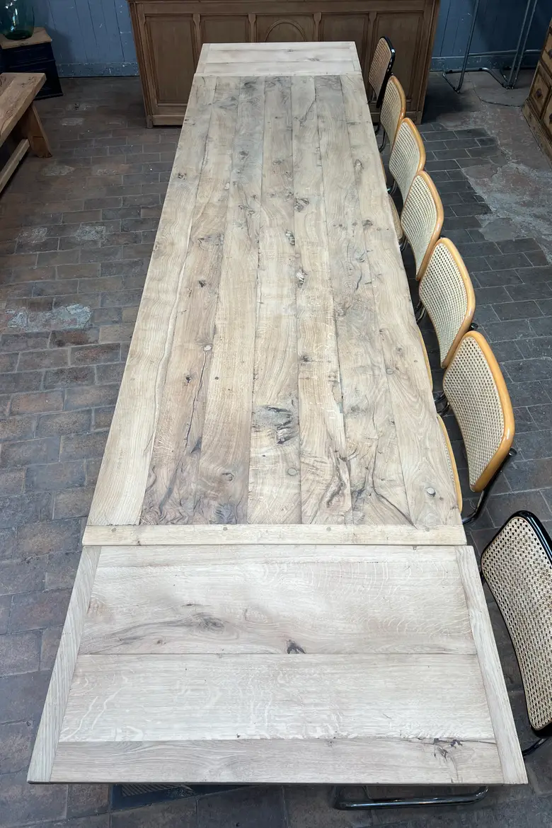 Grande table de ferme en chêne