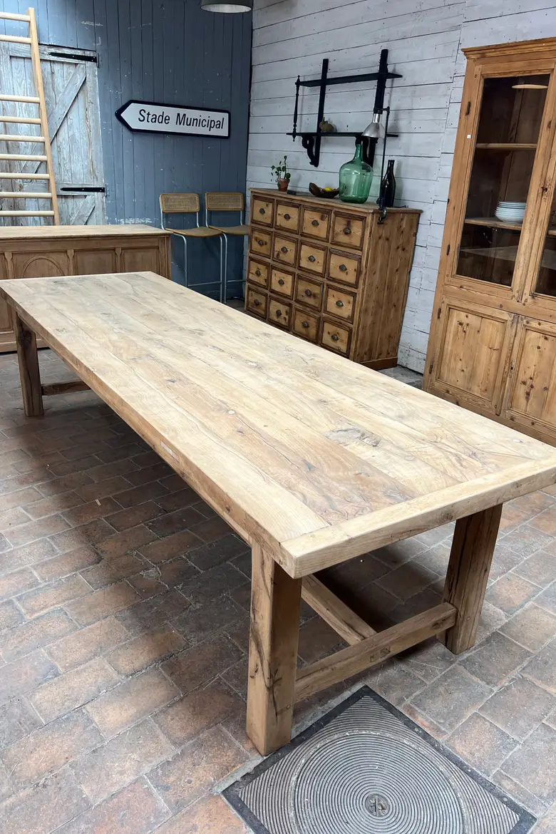 Grande table de ferme en chêne