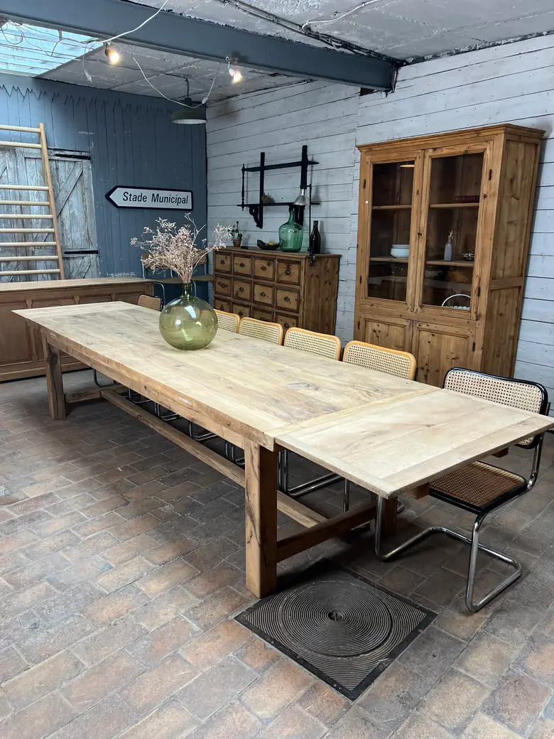 Grande table de ferme en chêne