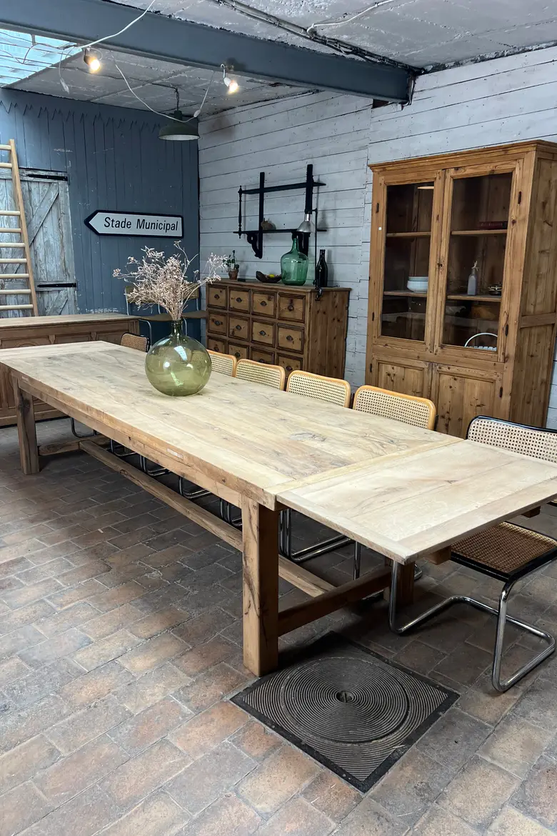 Grande table de ferme en chêne