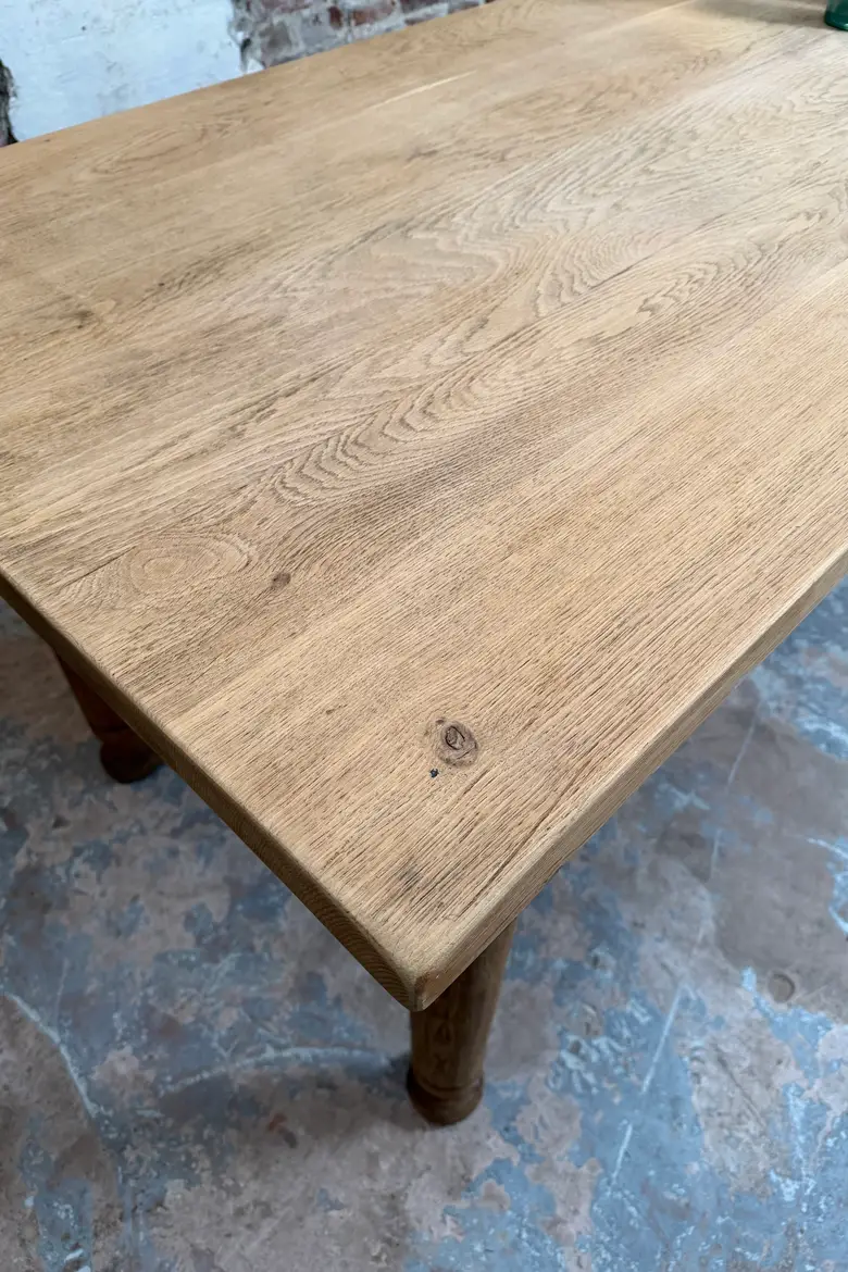 Grande table de ferme en chêne – années 50