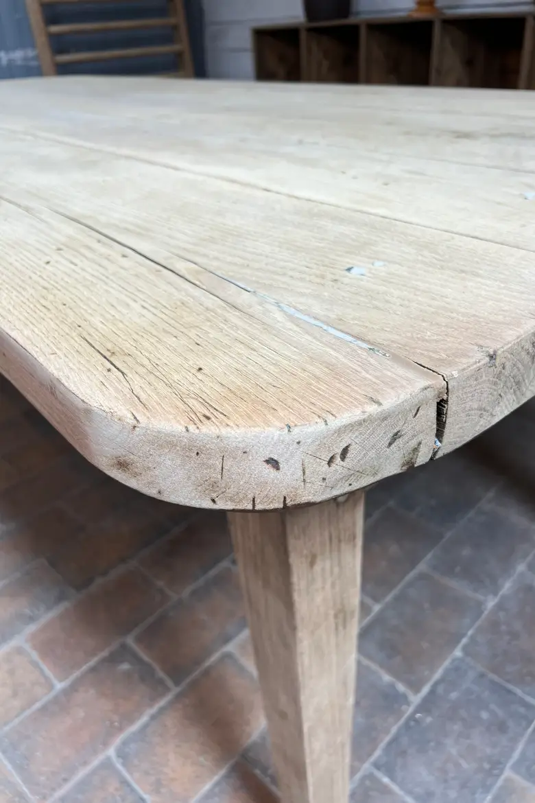 Grande table de ferme en chêne – Début XXe