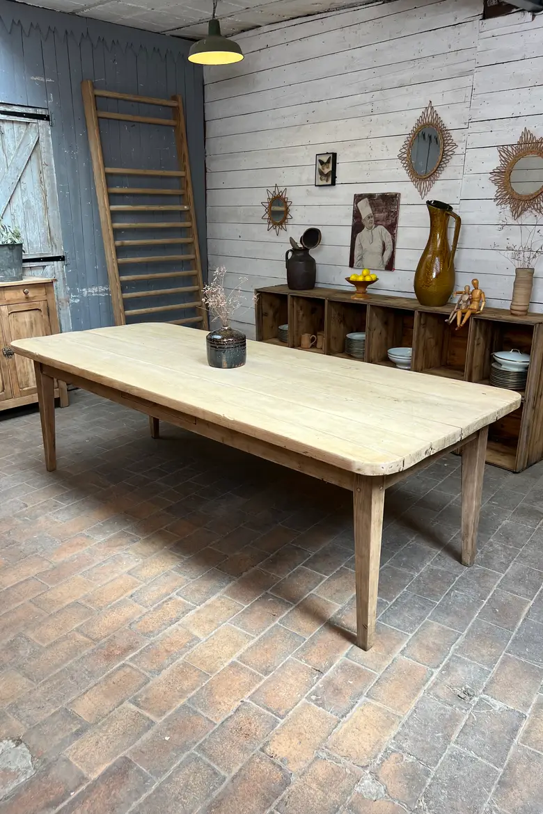 Grande table de ferme en chêne – Début XXe