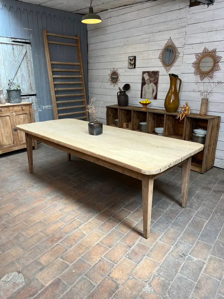 Grande table de ferme en chêne – Début XXe