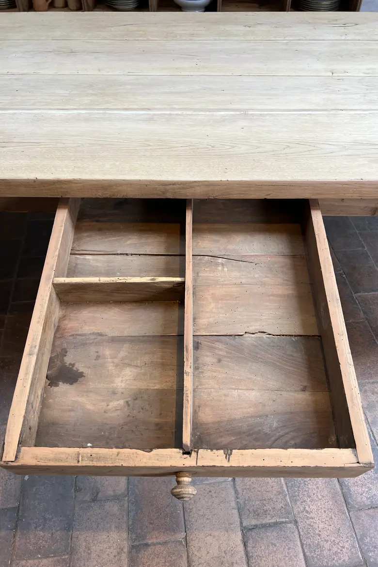 Grande table de ferme en chêne – Début XXe