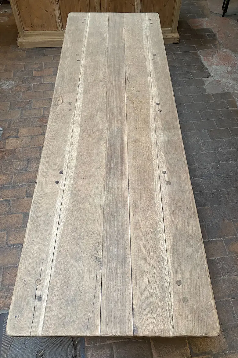 Grande table de ferme en chêne Début XXème