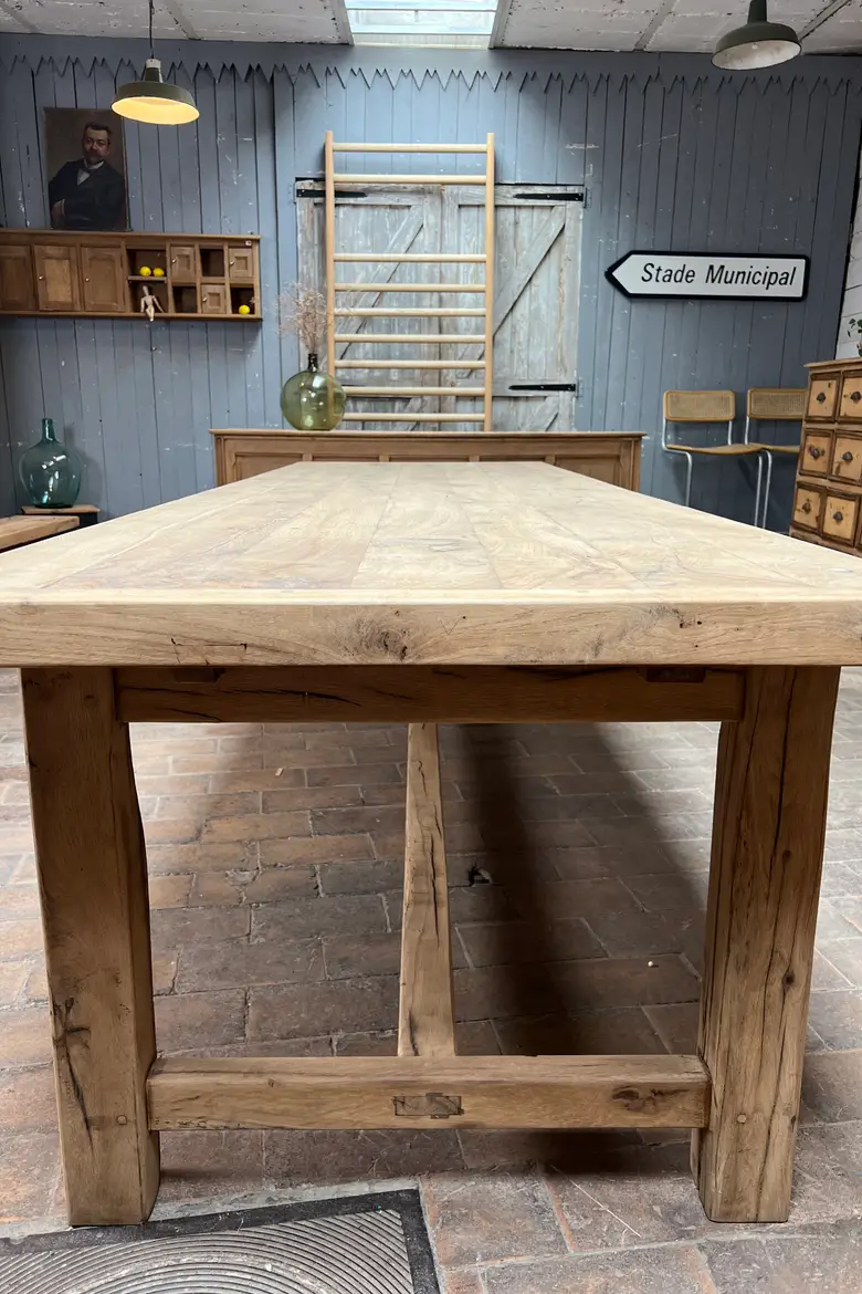 Grande table de ferme en chêne