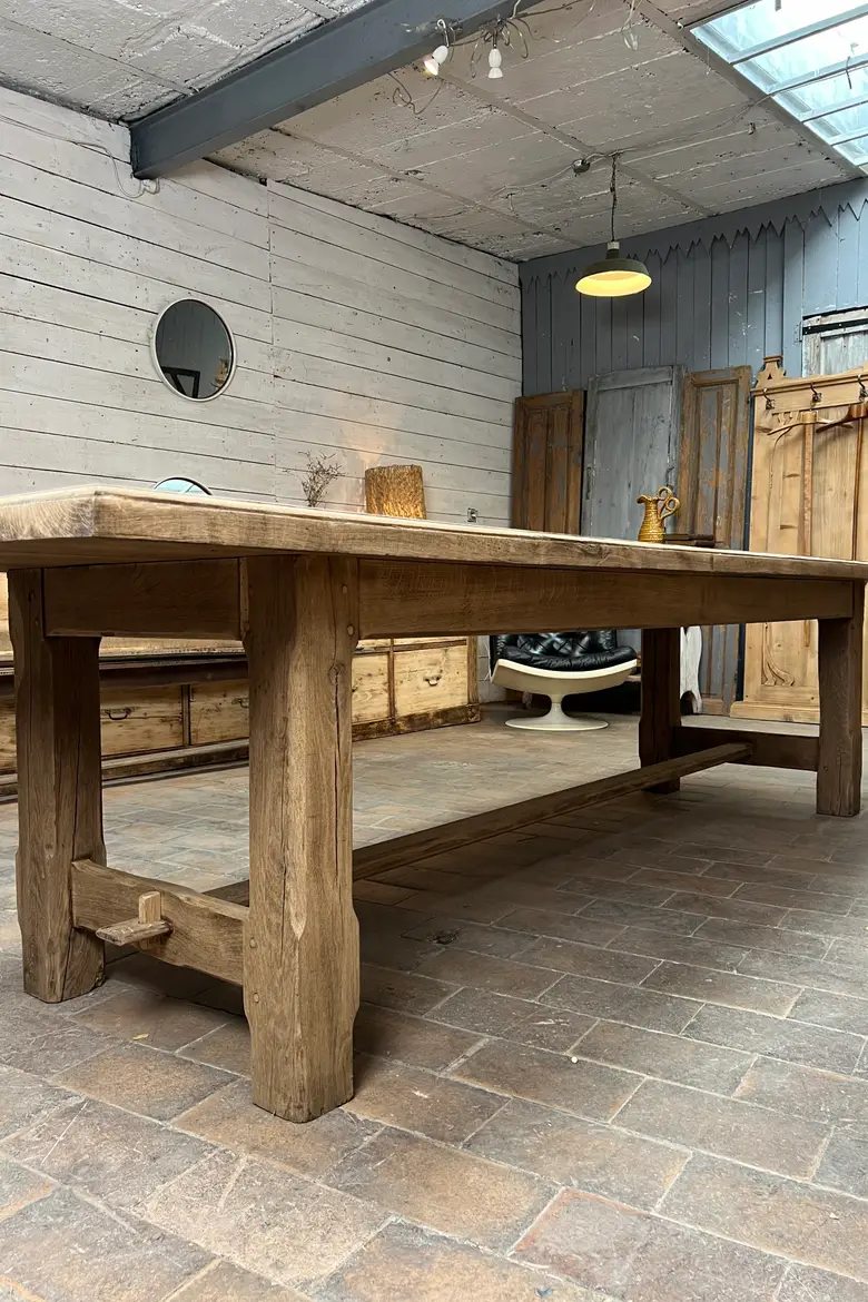 Grande table de ferme en chêne
