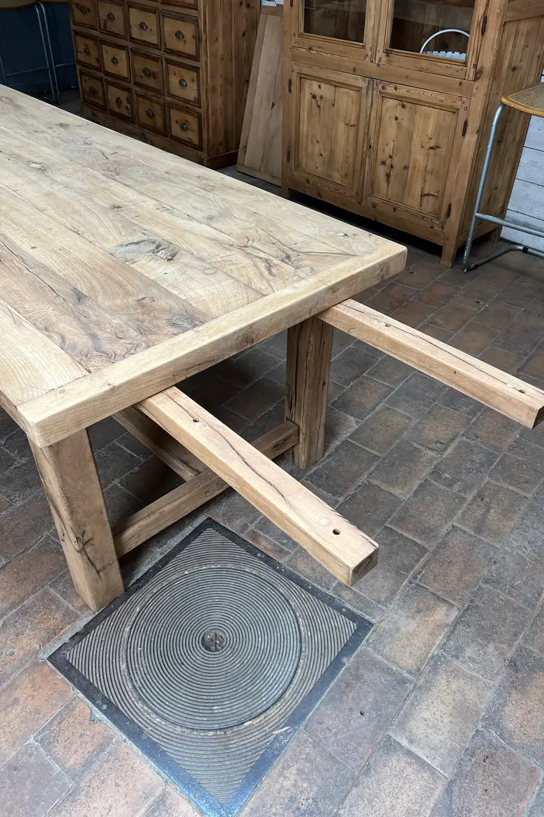 Grande table de ferme en chêne