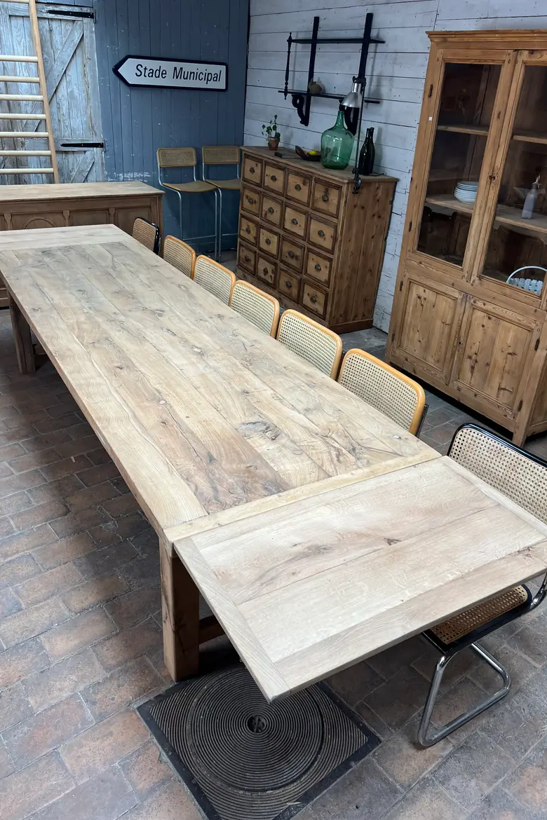 Grande table de ferme en chêne