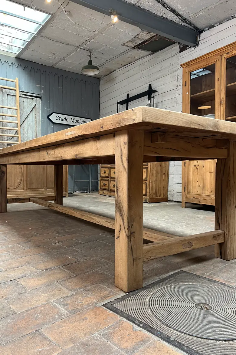 Grande table de ferme en chêne