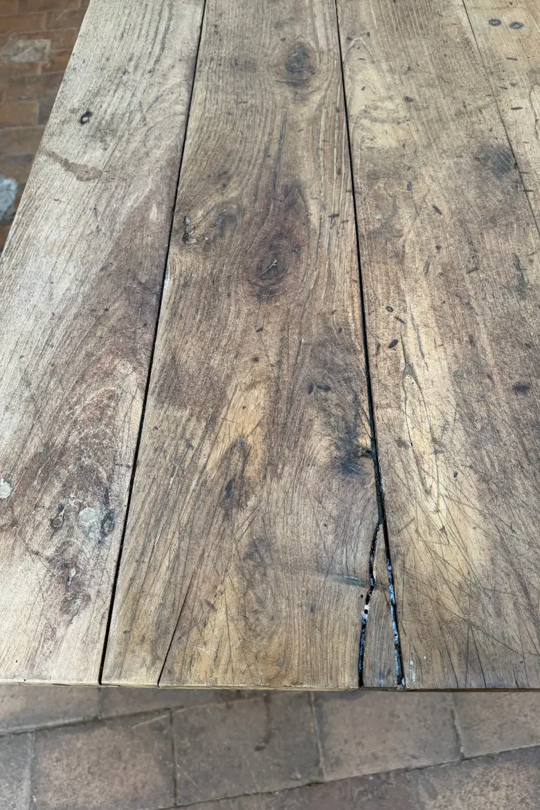 Grande table de ferme en chêne – XIXe siècle