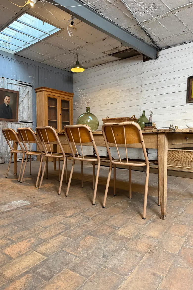 Grande table de ferme en chêne – XIXe siècle