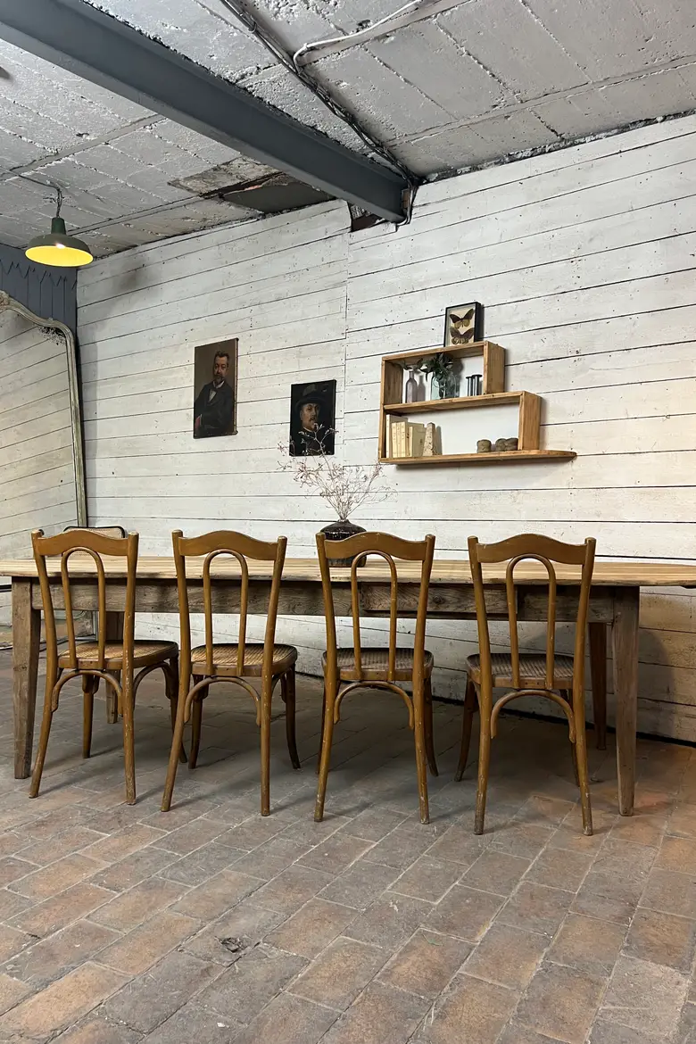 Grande Table de Ferme Ovale en Frêne, XIXe siècle