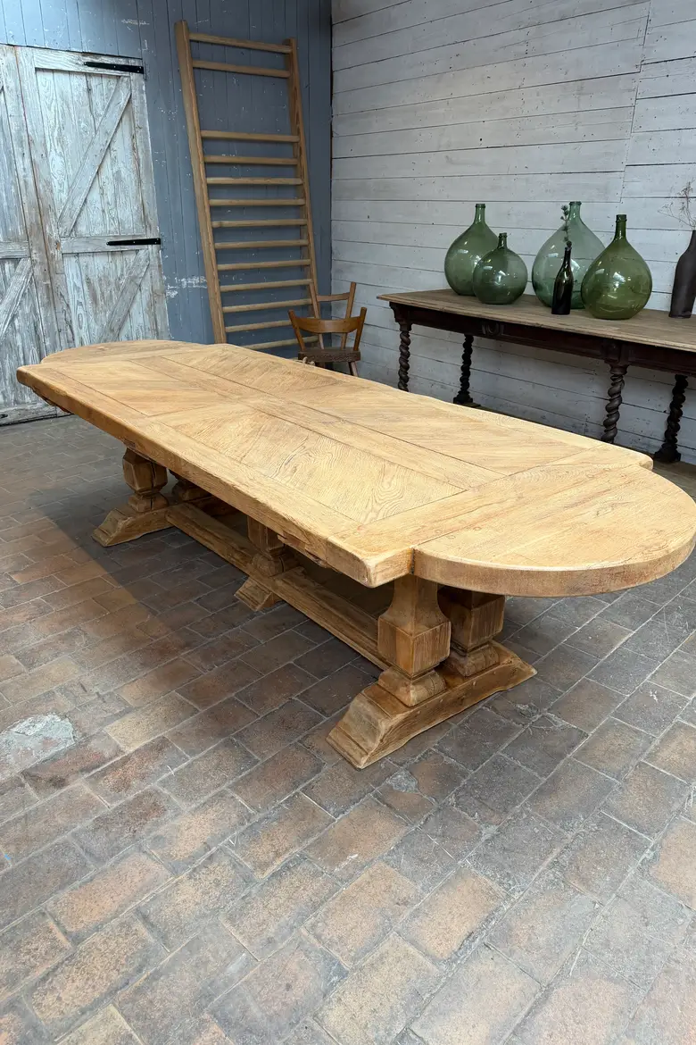 Grande table de monastère en chêne