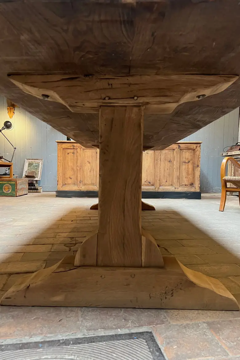 Grande table de monastère en chêne Début XXème