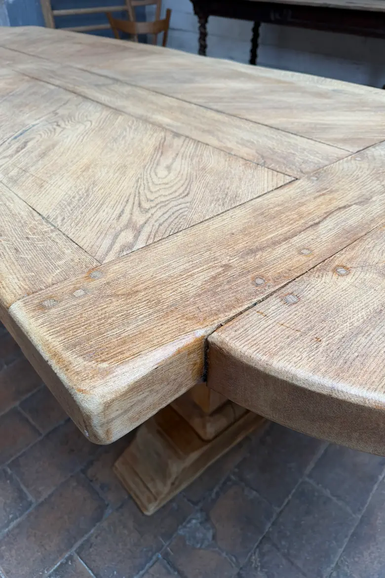 Grande table de monastère en chêne