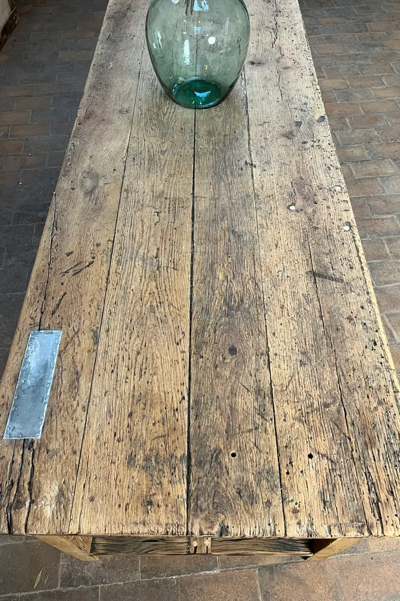 Grande table de travail en chêne