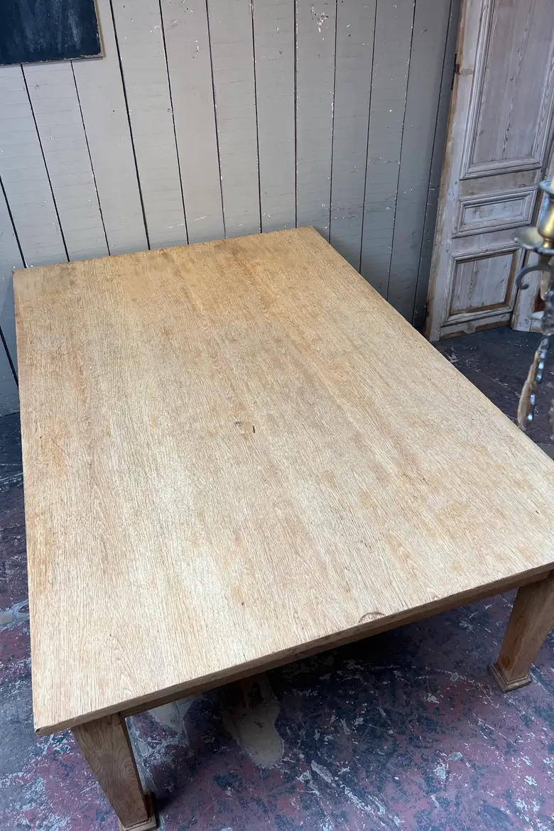 Grande table de travail en chêne – Années 50