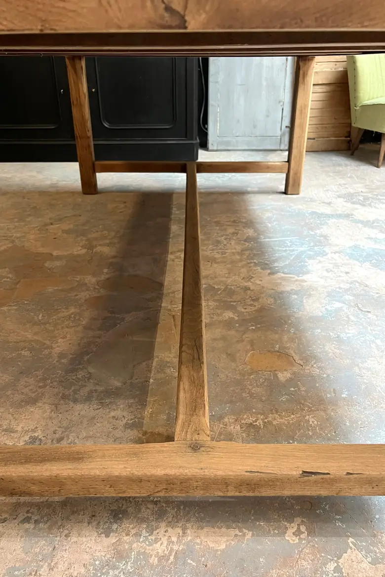 Grande table de travail en chêne Début XXème