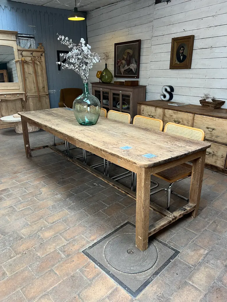 Grande table de travail en chêne