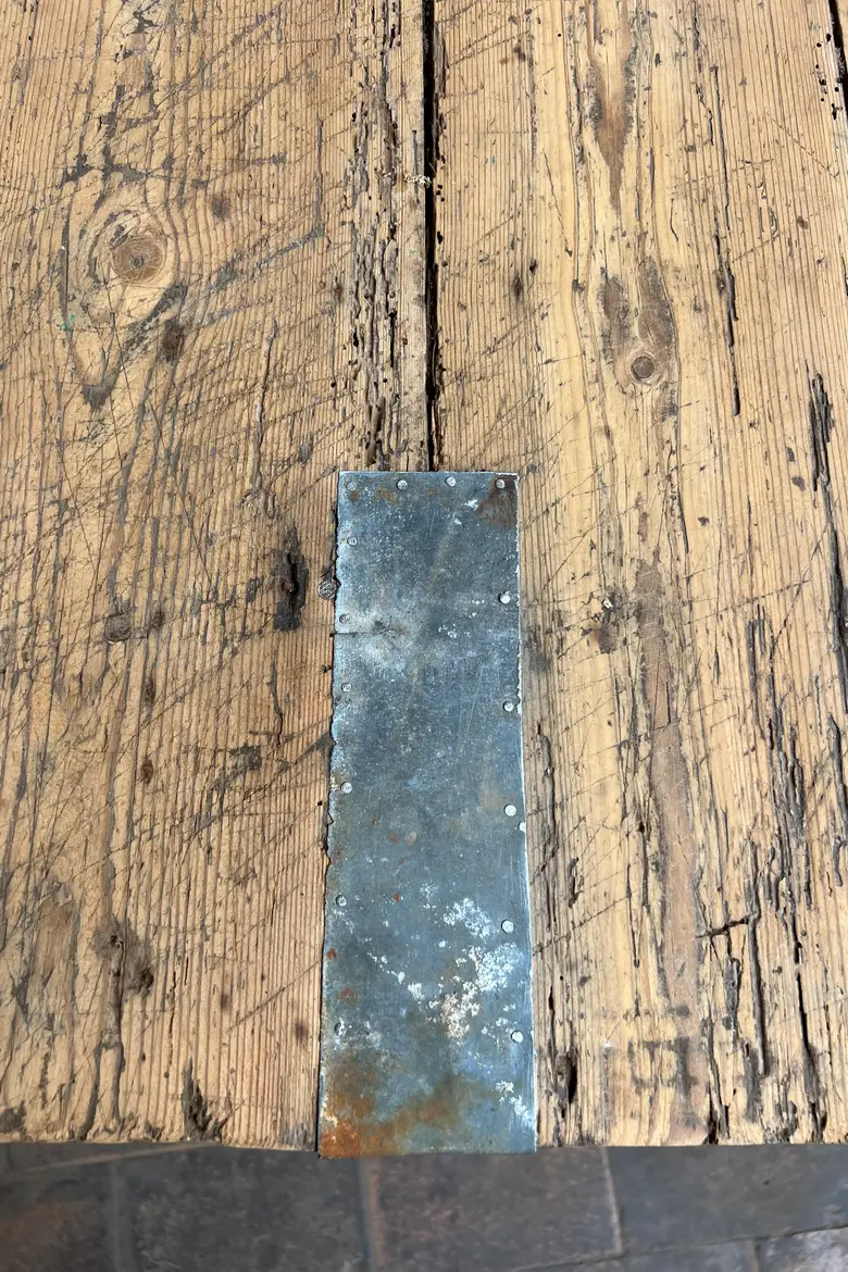 Grande table de travail en sapin - Début XXe siècle