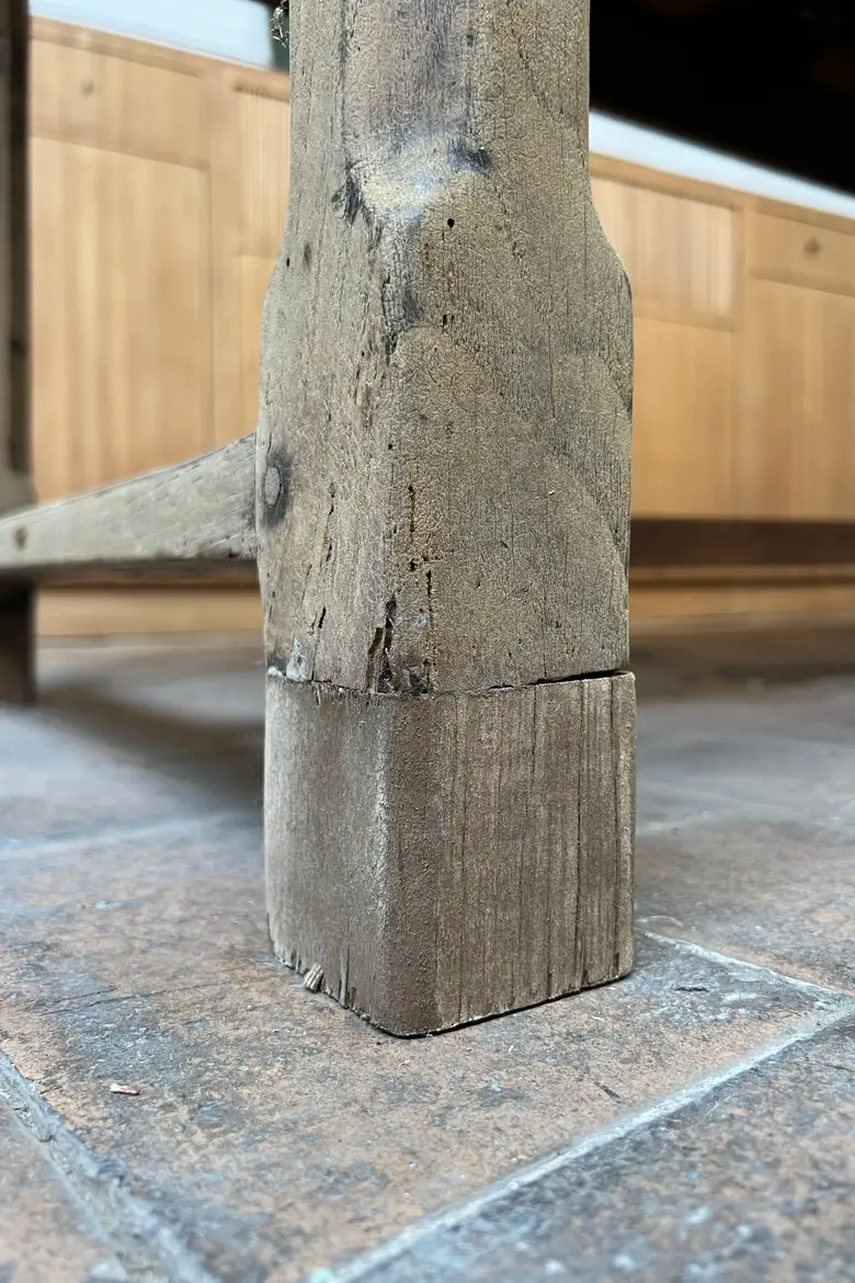 Grande table de travail en sapin - Début XXe siècle