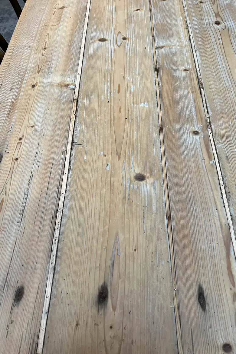 Grande table de travail en sapin Début XXème