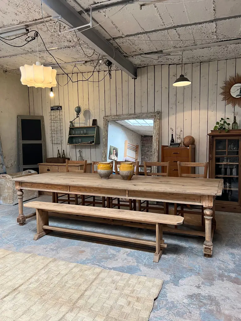 Grande table d’office en chêne Début XXème