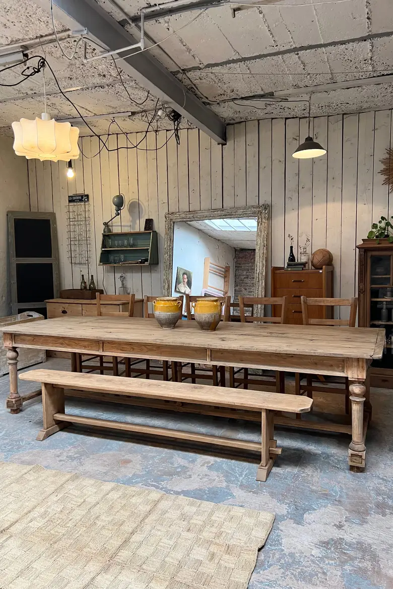 Grande table d’office en chêne Début XXème