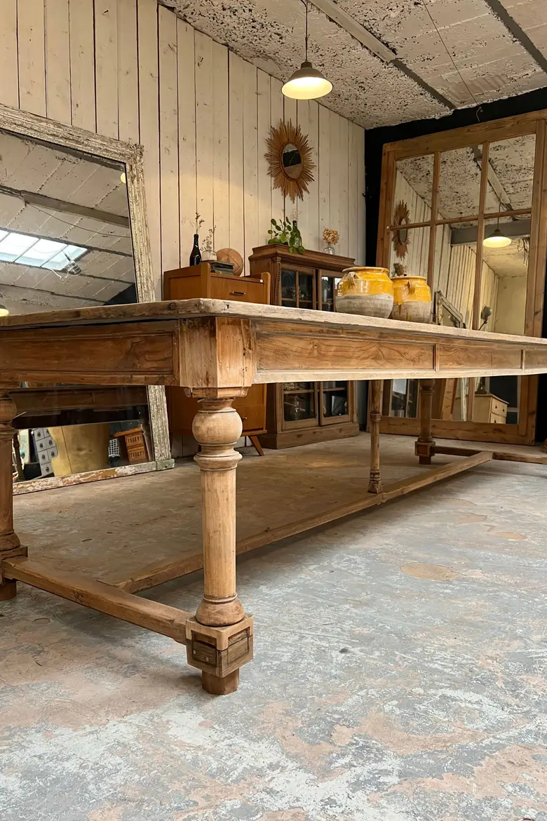 Grande table d’office en chêne Début XXème