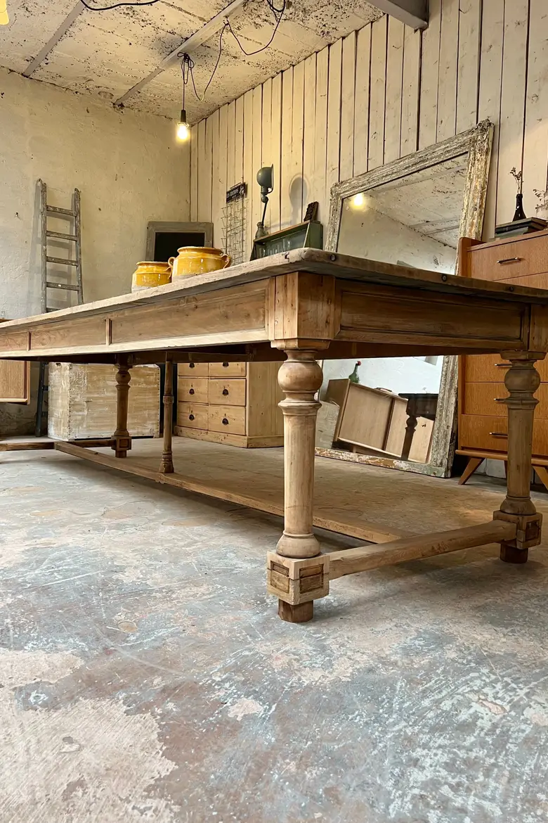 Grande table d’office en chêne Début XXème