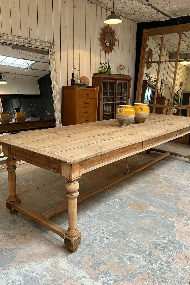Grande table d’office en chêne Début XXème