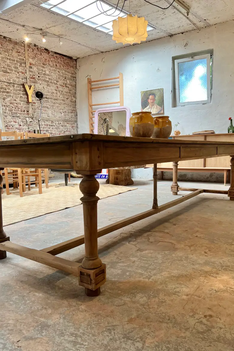 Grande table d’office en chêne Début XXème