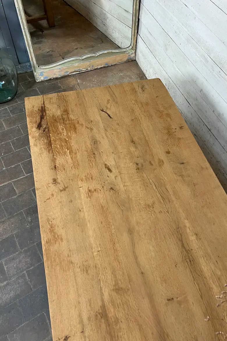 Grande table en chêne, années 50