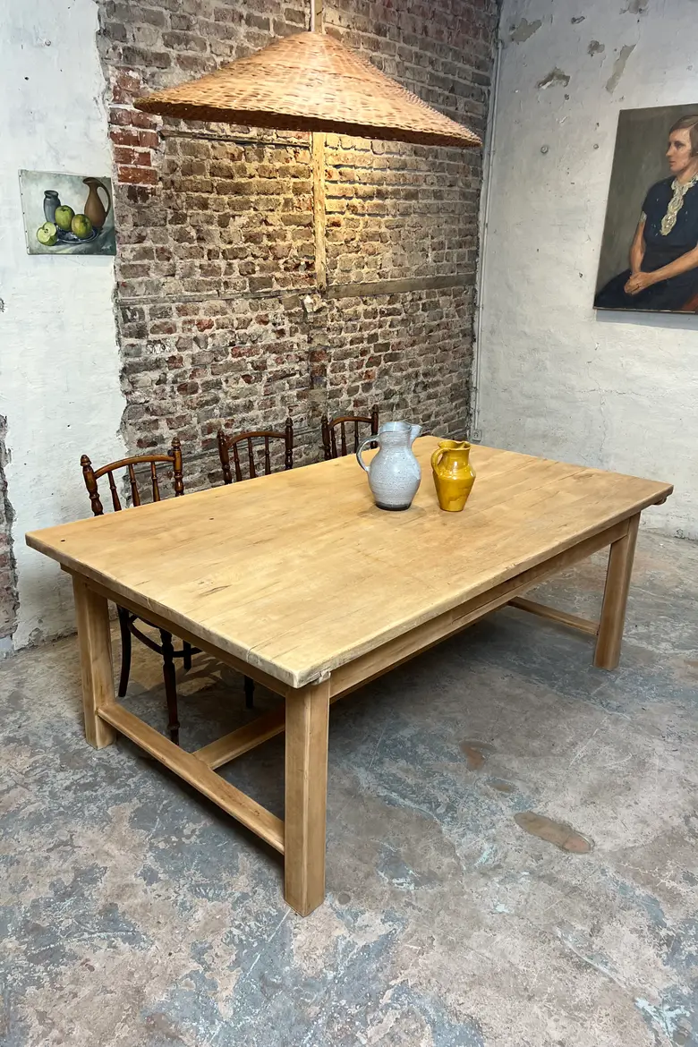 Grande table en chêne – années 50