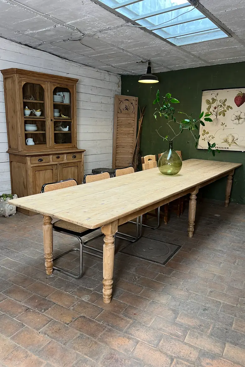 Grande table en sapin Début XXème