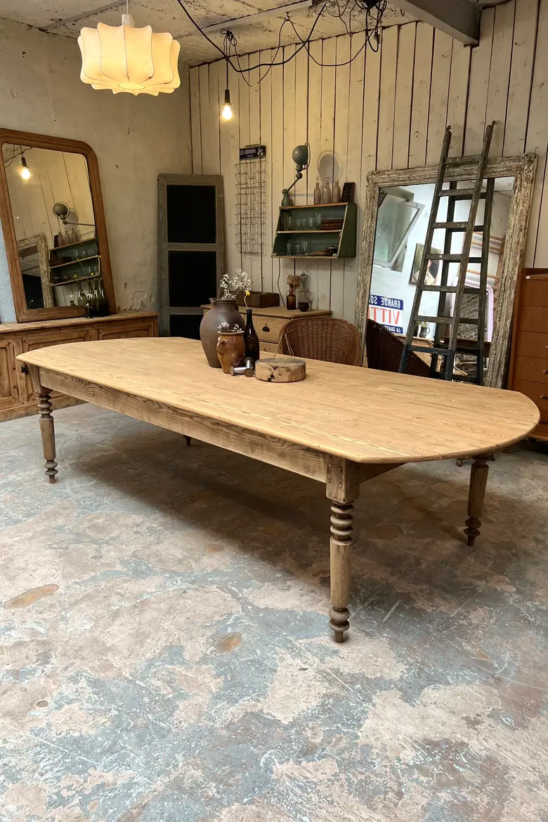 Grande table en sapin Début XXème