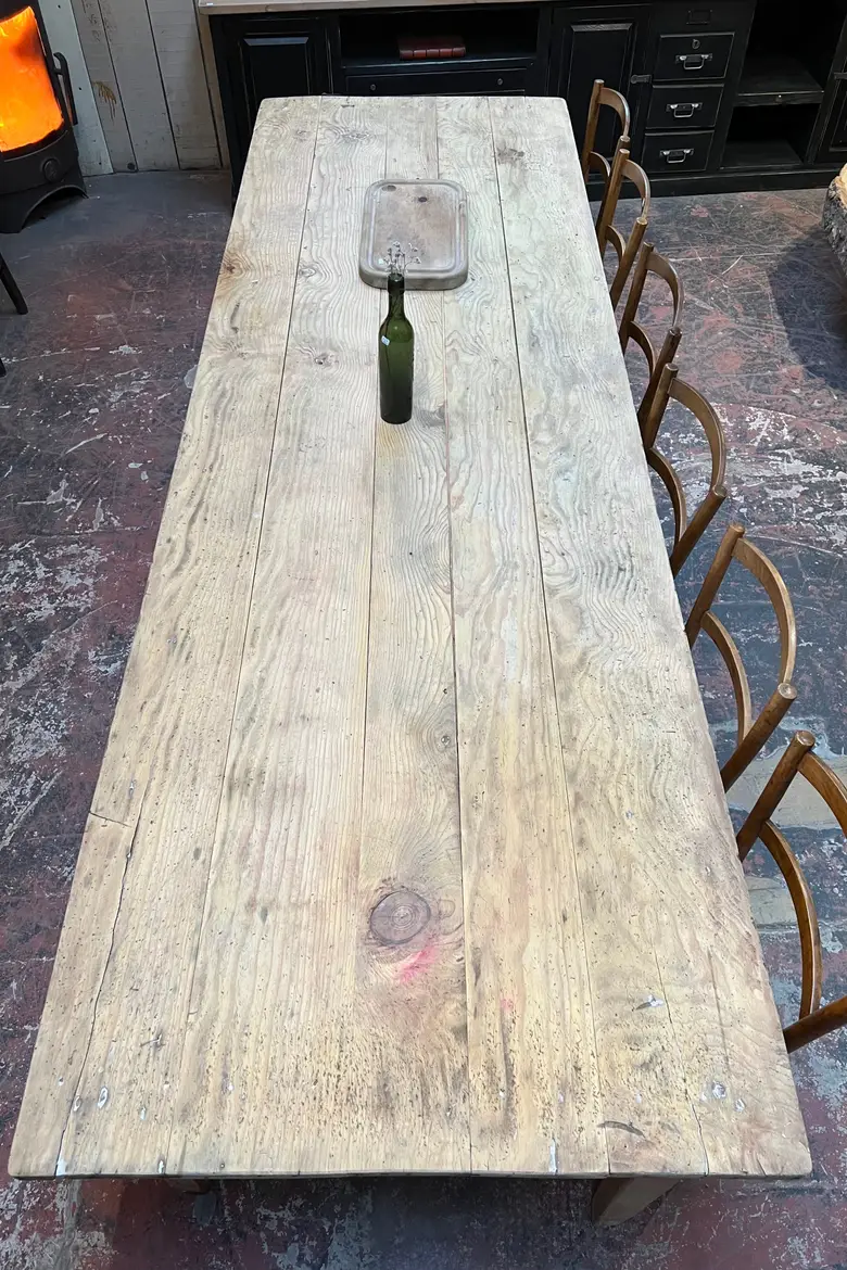 Grande table en sapin Début XXème