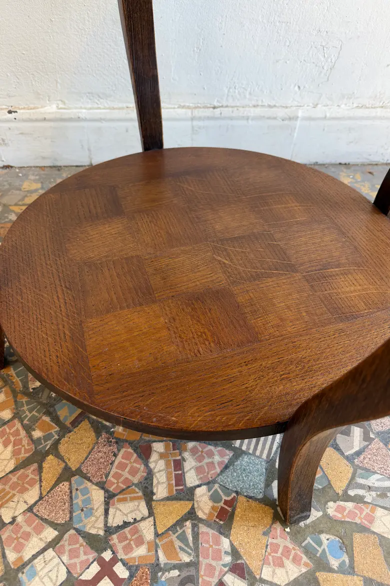 Guéridon Art déco en chêne – années 30