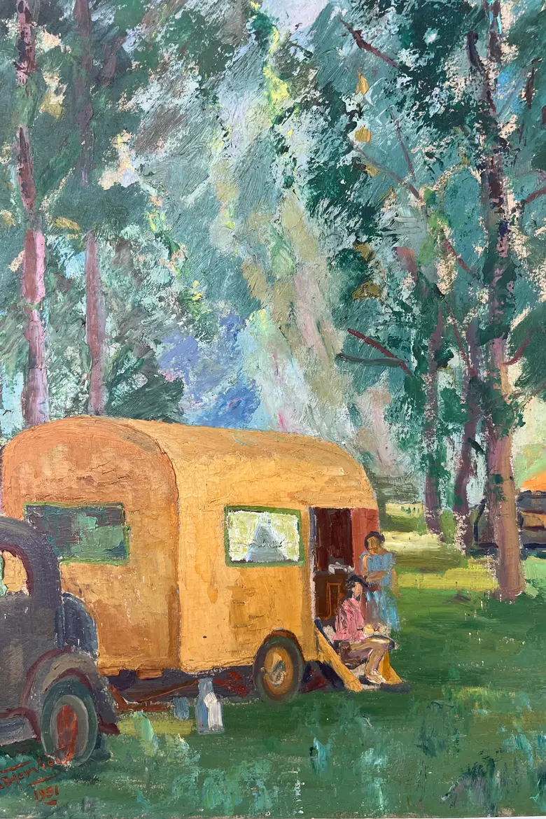 Huile sur toile des années 50