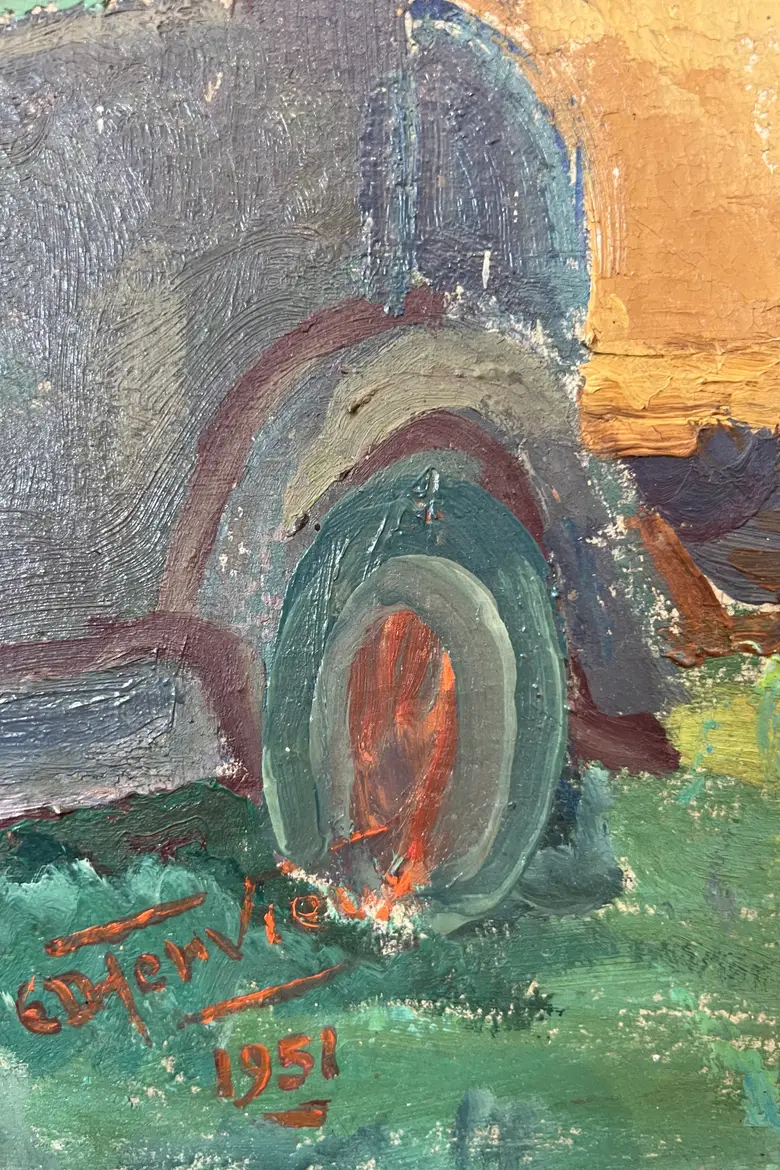 Huile sur toile des années 50