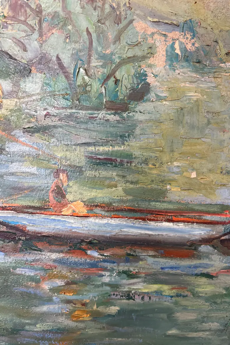 Huile sur toile des années 50