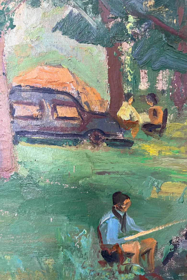 Huile sur toile des années 50